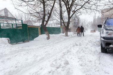 Sokak Odessa karda dolu