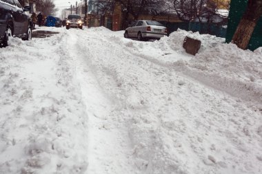 Sokak Odessa karda dolu