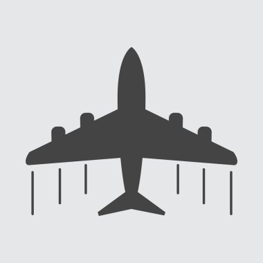 Uçak simge vektör düz