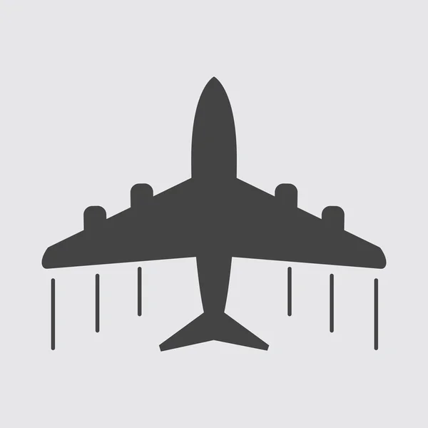 Ícone do avião Vector plana — Vetor de Stock