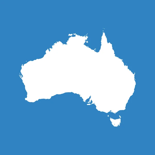 Mapa da Austrália. Vetor plano —  Vetores de Stock
