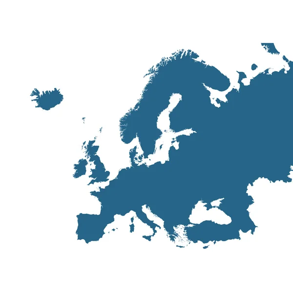 Detaljerad vektorkarta över Europa — Stock vektor