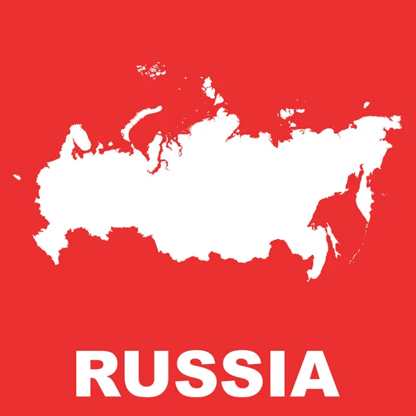 Mapa de Rusia. Ilustración vectorial plana de federación rusa — Vector de stock