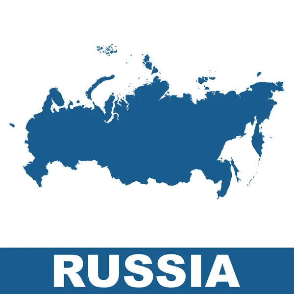 Oroszország térképe. Vektor lapos — Stock Vector