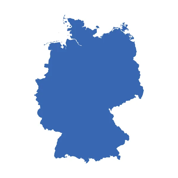 Deutschlandkarte auf weißem Hintergrund. flacher Vektor — Stockvektor