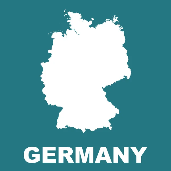 Germany map. Flat vector illustration — Stock Vector