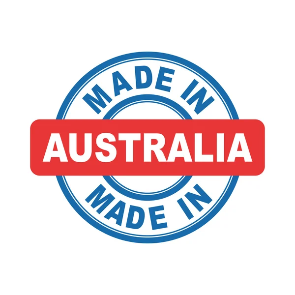 Made in Australia. Vector emblem flat — Stock Vector