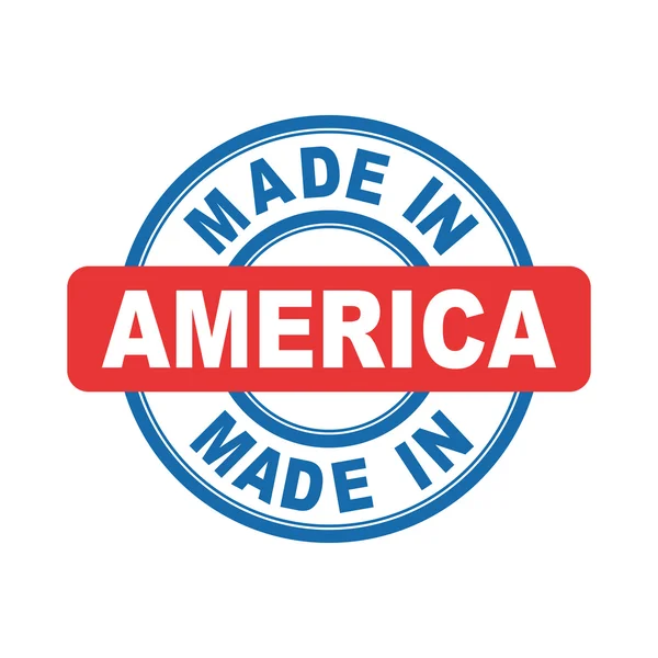 Made in america. Vektoremblem flach — Stockvektor