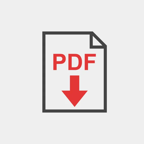 Vector PDF ícone plano — Vetor de Stock