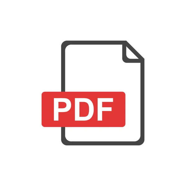 PDF icona di download del file. Vettore piatto — Vettoriale Stock