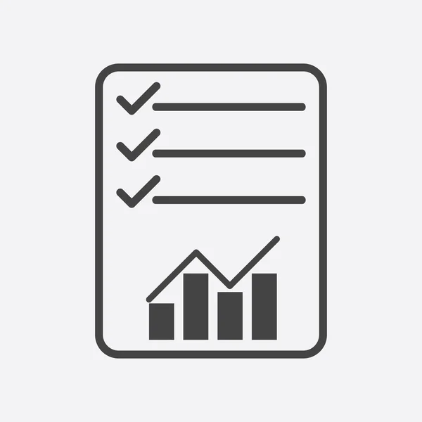 Icona della lista di controllo. Grafico illustrazione piatta — Vettoriale Stock