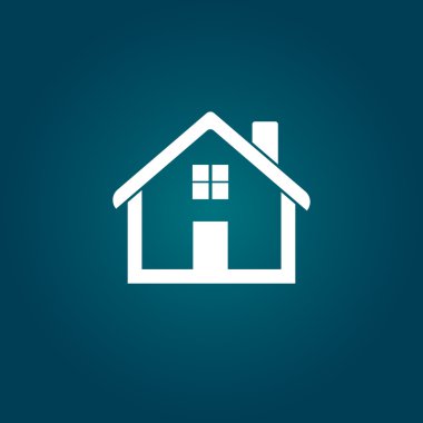 Ev simgesini. Ev düz vektör çizim