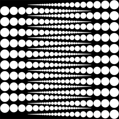 Vektör yuvarlar. Siyah arka plan üzerine beyaz yuvarlar