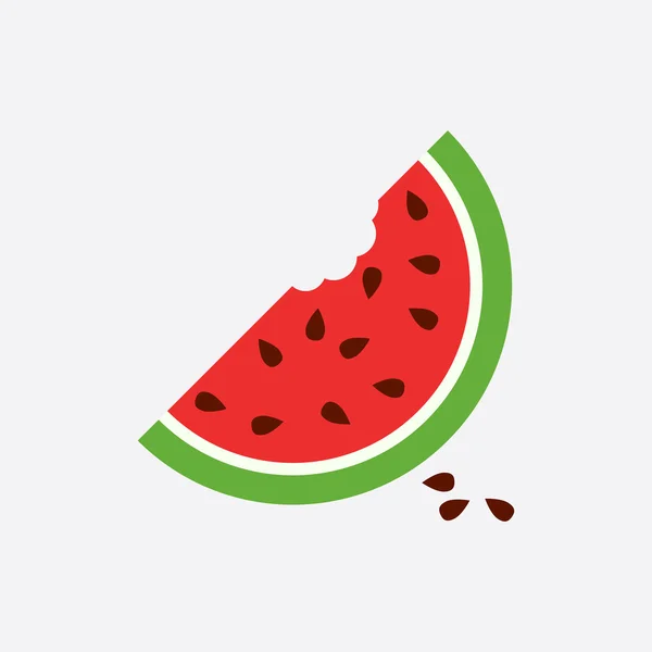 Wassermelonen-Symbol. saftige reife Früchte auf weißem Hintergrund — Stockvektor