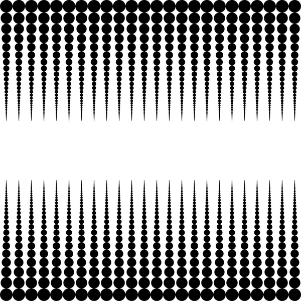 Vector halftone rondes. Witte rondes op zwarte achtergrond — Stockvector