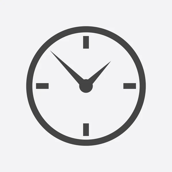 Icono del reloj, diseño plano. Ilustración vectorial sobre fondo blanco — Vector de stock