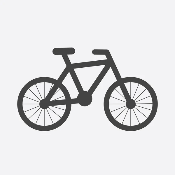 Icono de silueta de bicicleta sobre fondo blanco. Ilustración vectorial de bicicletas en estilo plano. Iconos para el diseño, sitio web . — Vector de stock