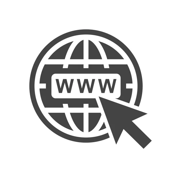 Web simgesini gidin. Internet düz vektör çizim beyaz arka plan üzerinde web sitesi için.