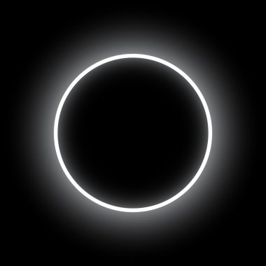 Arka plan. Neon yuvarlak. Eclipse vektör çizim.