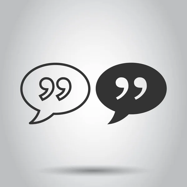 Sprechen Chat Symbol Flachem Stil Sprachblasenvektorillustration Auf Weißem Isoliertem Hintergrund — Stockvektor