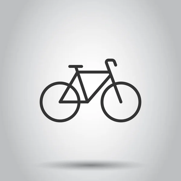 Ícone Bicicleta Estilo Plano Ilustração Vetor Bicicleta Fundo Isolado Branco — Vetor de Stock
