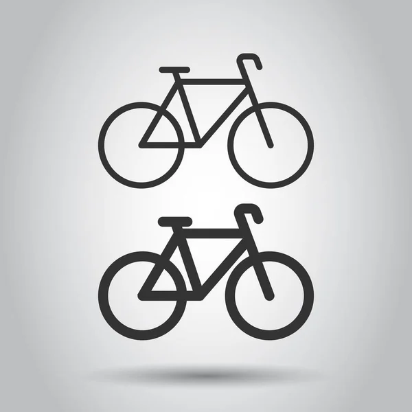 Εικονίδιο Ποδηλάτου Επίπεδη Στυλ Εικονογράφηση Φορέα Ποδήλατο Λευκό Απομονωμένο Φόντο — Διανυσματικό Αρχείο
