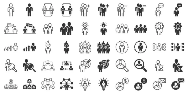 Icono Liderazgo Gente Estilo Plano Ilustración Vectorial Colección Personas Sobre — Vector de stock