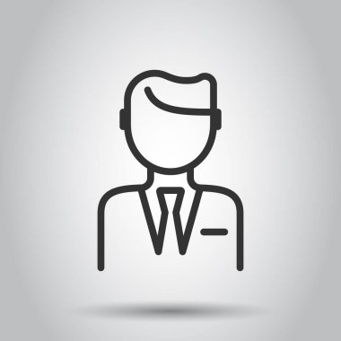 Düz bir şekilde iletişim ikonu. İnsanlar beyaz arka planda illüstrasyon oluşturuyorlar. Ortaklık iş konsepti.