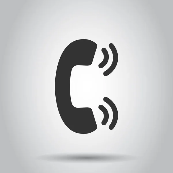 Handy Ikone Flachen Stil Illustration Des Telefongesprächsvektors Auf Weißem Isolierten — Stockvektor