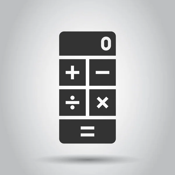 Icono Calculadora Estilo Plano Calcular Ilustración Vectorial Sobre Fondo Blanco — Vector de stock