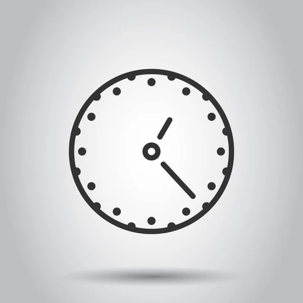 Icono Del Reloj Estilo Plano Ver Ilustración Vectorial Sobre Fondo — Vector de stock