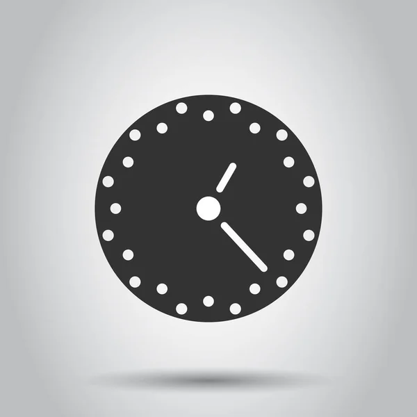 Ícone Relógio Estilo Plano Assista Ilustração Vetorial Fundo Isolado Branco — Vetor de Stock