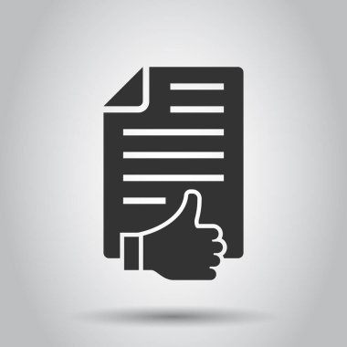 İnsanlar işaret simgesini düz bir şekilde ele alıyorlar. Beyaz izole edilmiş arkaplanda vektör illüstrasyonunu kabul et. Onaylama seçimi iş konsepti.