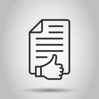 İnsanlar işaret simgesini düz bir şekilde ele alıyorlar. Beyaz izole edilmiş arkaplanda vektör illüstrasyonunu kabul et. Onaylama seçimi iş konsepti.