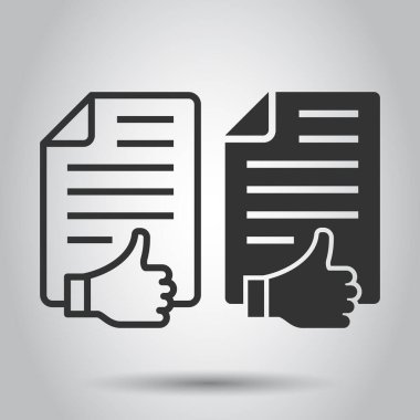 İnsanlar işaret simgesini düz bir şekilde ele alıyorlar. Beyaz izole edilmiş arkaplanda vektör illüstrasyonunu kabul et. Onaylama seçimi iş konsepti.