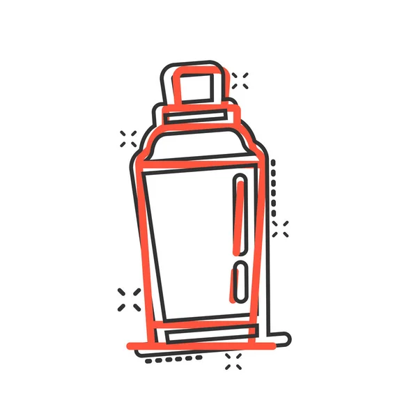 Shaker Cocktail Ikone Comic Stil Vektor Illustration Einer Alkoholflasche Auf — Stockvektor
