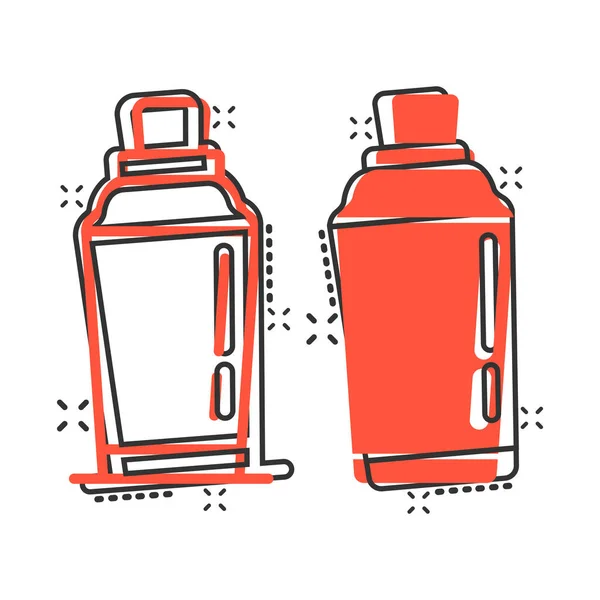 Icône Cocktail Shaker Dans Style Comique Illustration Vectorielle Dessin Animé — Image vectorielle