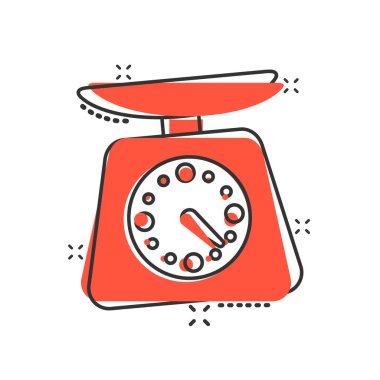 Simgeyi çizgi roman tarzında ölçeklendir. Beyaz izole arkaplanda kilogram dambıl çizimi. Spor salonu su sıçratma etkisi iş konsepti.