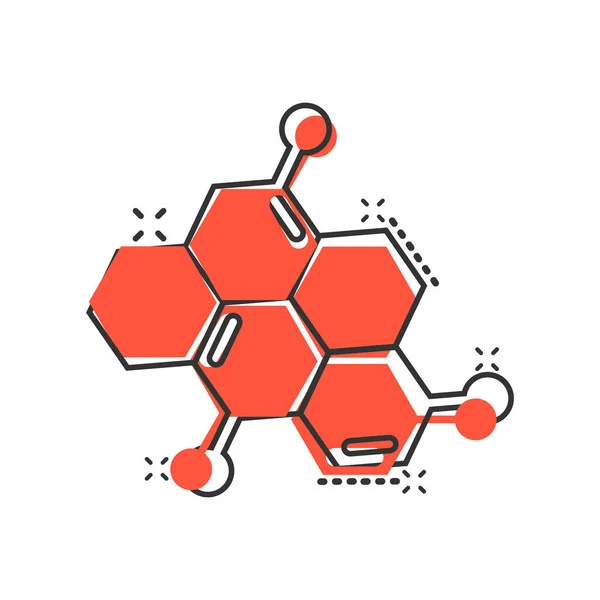 喜剧风格的科学图标 Dna细胞卡通矢量在白色孤立背景下的图解 分子演化飞溅效应的商业概念 — 图库矢量图片