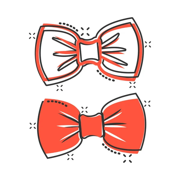 Icône Papillon Cravate Dans Style Comique Illustration Vectorielle Dessin Animé — Image vectorielle