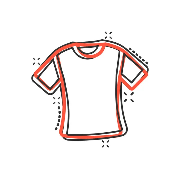 Camiseta Icono Estilo Cómico Ropa Casual Ilustración Vectorial Dibujos Animados — Vector de stock