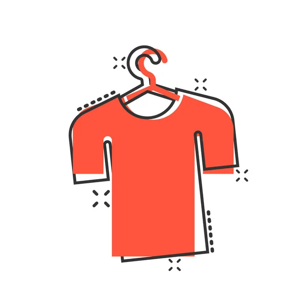 Ícone Camiseta Estilo Cômico Roupas Casuais Desenho Animado Ilustração Vetorial — Vetor de Stock