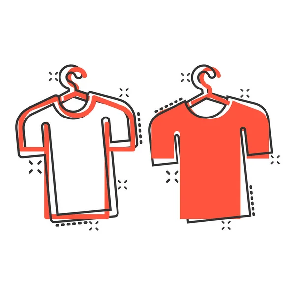 Camiseta Icono Estilo Cómico Ropa Casual Ilustración Vectorial Dibujos Animados — Archivo Imágenes Vectoriales