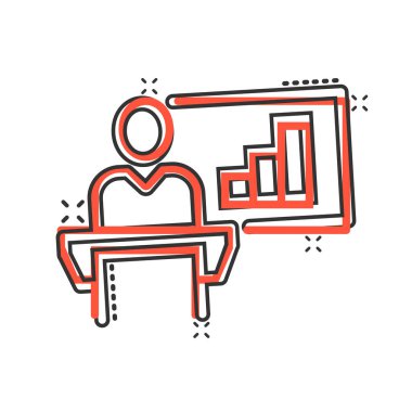 Komedi tarzında podyum ikonu olan insanlar. Beyaz izole edilmiş arkaplanda sözcü çizimi. Seyirci konuşmacısı etki iş kavramını su yüzüne çıkardı.