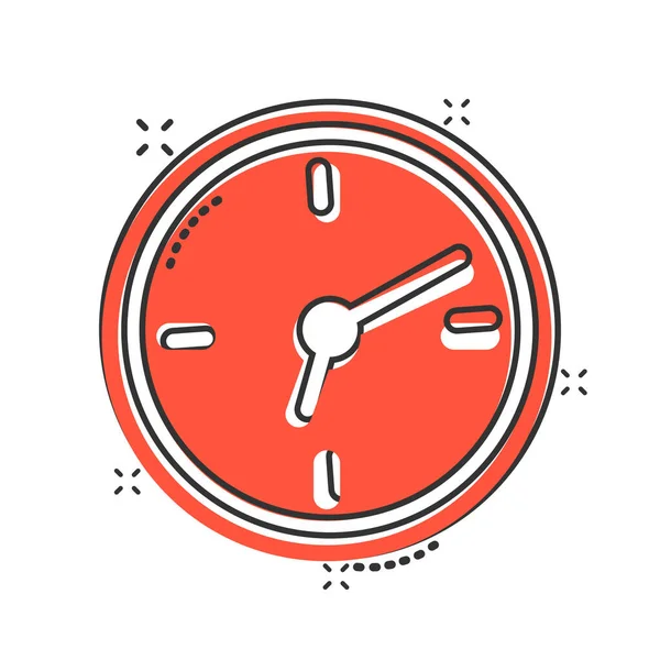 Icono Del Reloj Estilo Cómico Ver Ilustración Vectorial Dibujos Animados — Archivo Imágenes Vectoriales