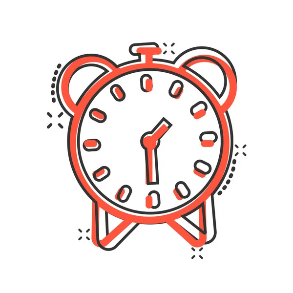 Icono Del Reloj Estilo Cómico Ver Ilustración Vectorial Dibujos Animados — Archivo Imágenes Vectoriales