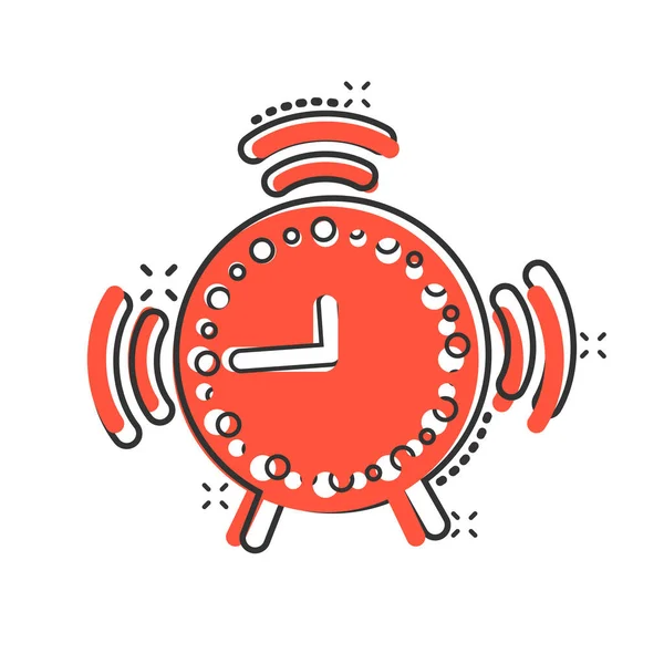 Icono Del Reloj Estilo Cómico Ver Ilustración Vectorial Dibujos Animados — Vector de stock