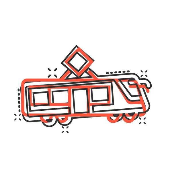 Icono Del Metro Estilo Cómico Tren Metro Ilustración Vectorial Dibujos — Vector de stock