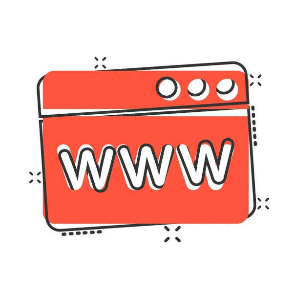 Website Domain Icon Κωμικό Στυλ Com Διαδικτυακή Διεύθυνση Εικονογράφηση Φορέα — Διανυσματικό Αρχείο