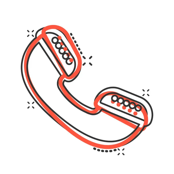 Ikona Mobilního Telefonu Komickém Stylu Telefon Mluvit Karikatura Vektorové Ilustrace — Stockový vektor